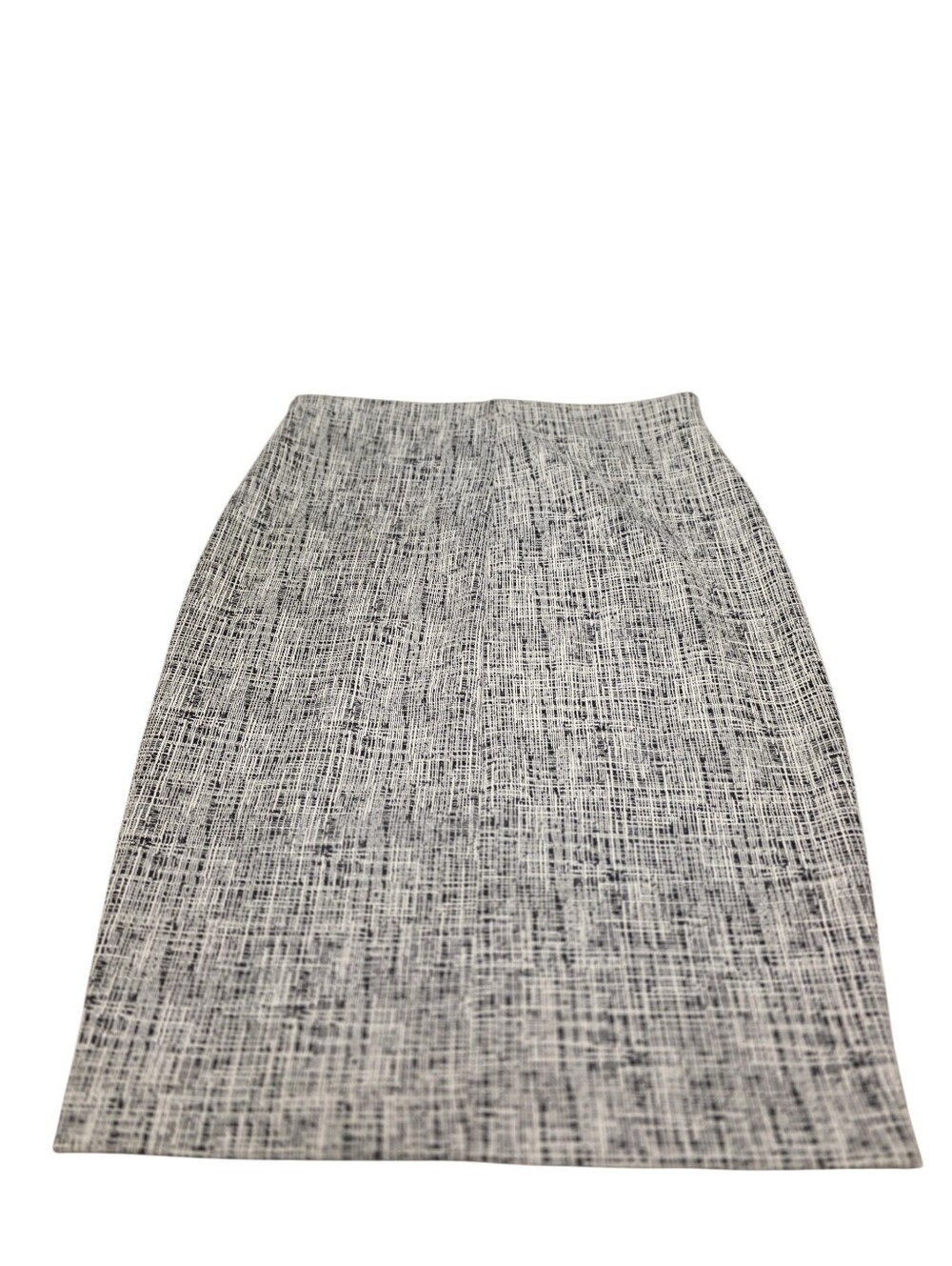 Express Black & White Textured Tweed Pull-On Midi Pencil Skirt Size M EUC